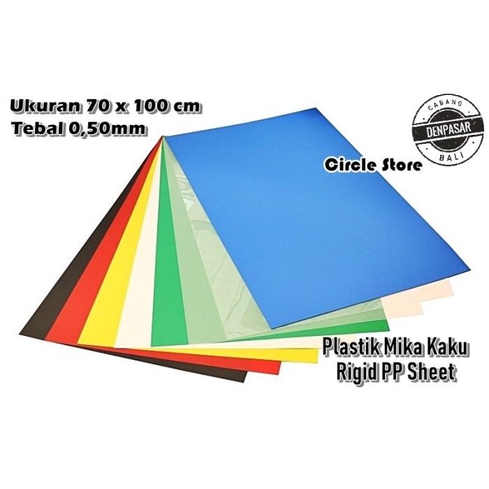 

paling diminati] Plastik Mika Warna PP Sheet Kaku Sampul Agenda 70x100cm Tebal 0.5mm