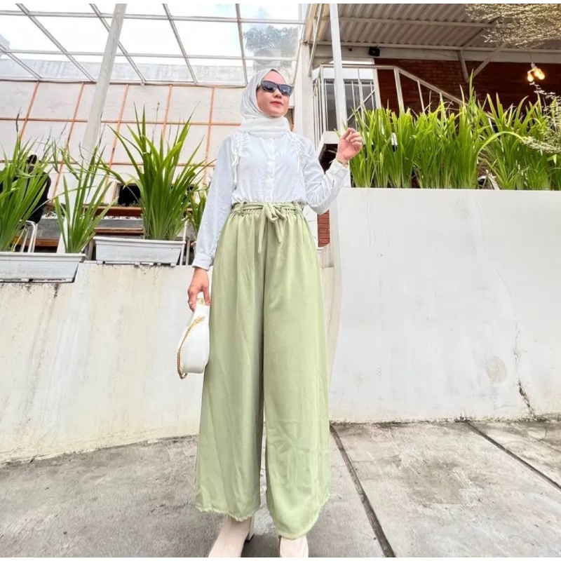 SALE !!! KULOT CRINKLE TALI / CELANA PANJANG WANITA TERBARU