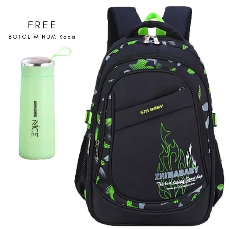 Tas Ransel Anak Laki laki Tas Sekolah SD SMP Free Botol Minum