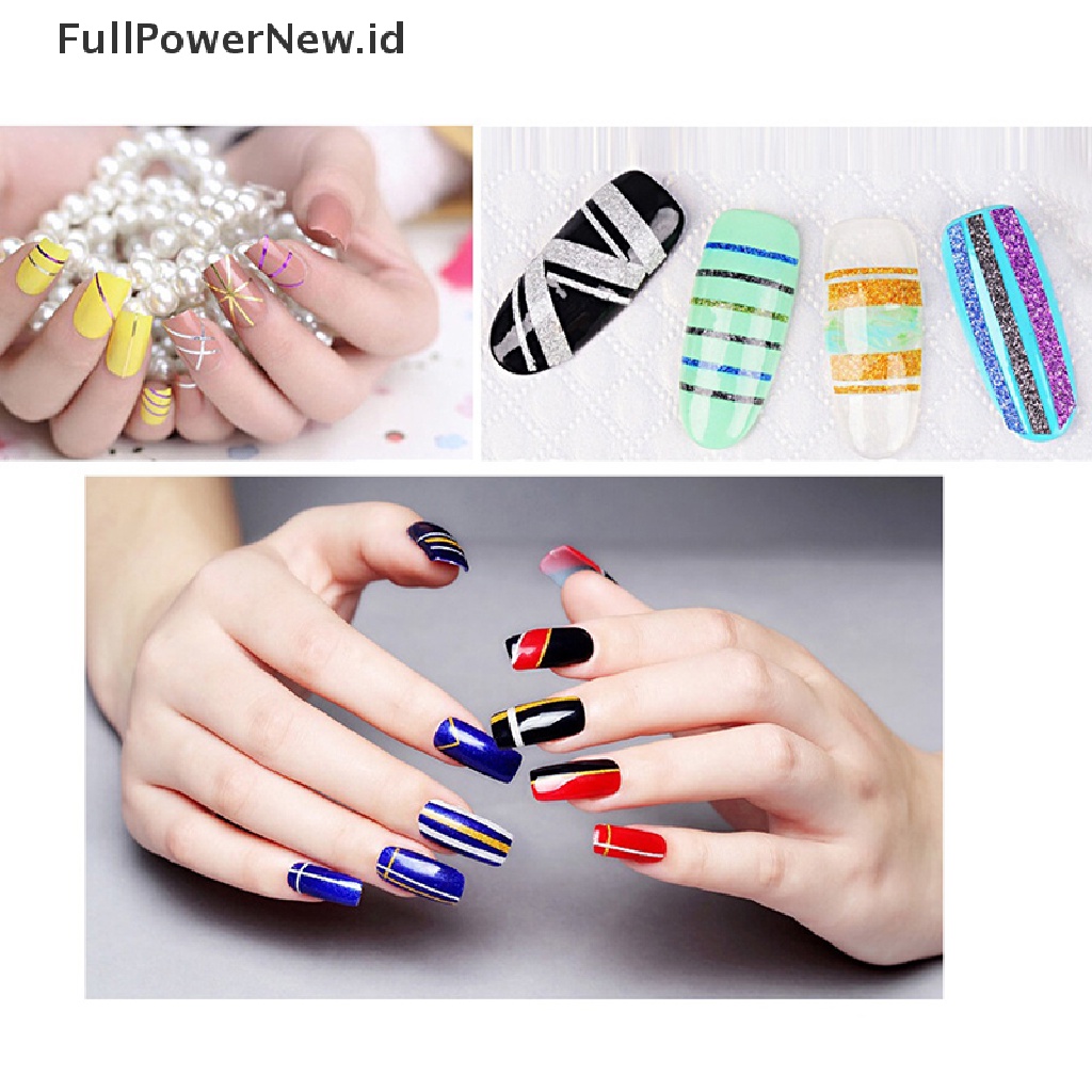 Power 14roll/set nail art striping tape Garis diy nail art tips deco Er1 /2/3mm ID