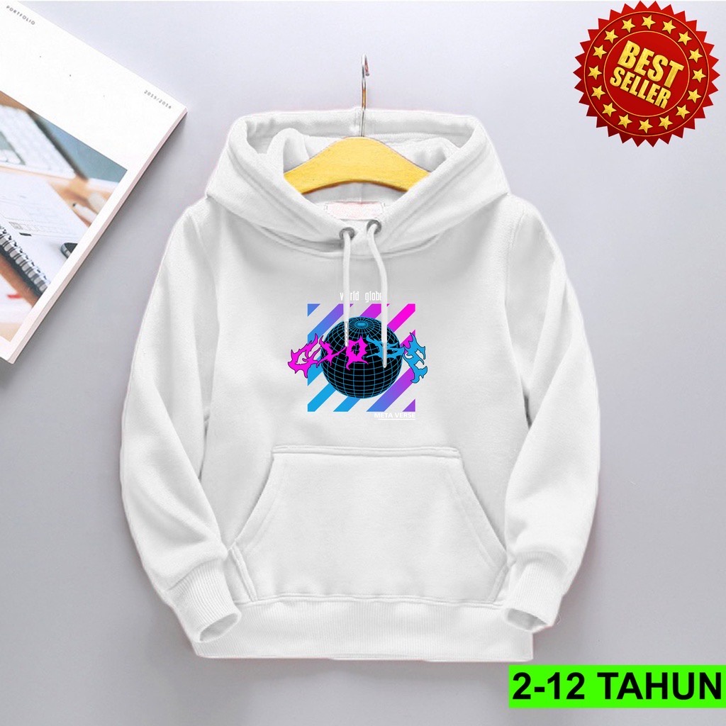 GLOBE Jumper Hoodie Anak II Jaket Hoodie Anak Viral Bahan Fleece Size M - XL ( Laki Laki &amp; Peremepuan )