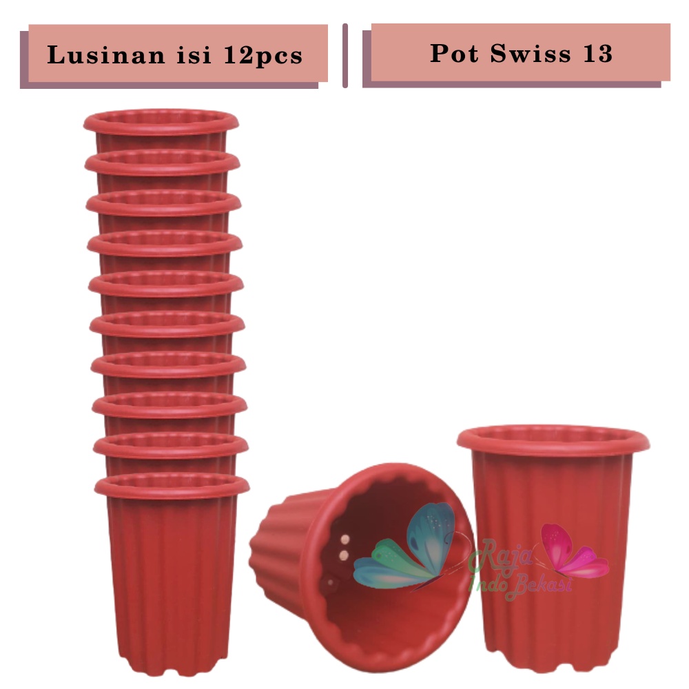 Lusinan 12pcs Pot Swiss 13 Putih Bening Transparan Hitam Merah Bata Merah Coklat Terracota Terracotta Mirip Pot Yogap Ypt 10 13 15 Putih Coklat Merah Bata Bening Transparan Pot Yogap 17 18 19 Pot Yogap Murah Pot Bunga Tinggi Pirus Tegak Bagus Tebal