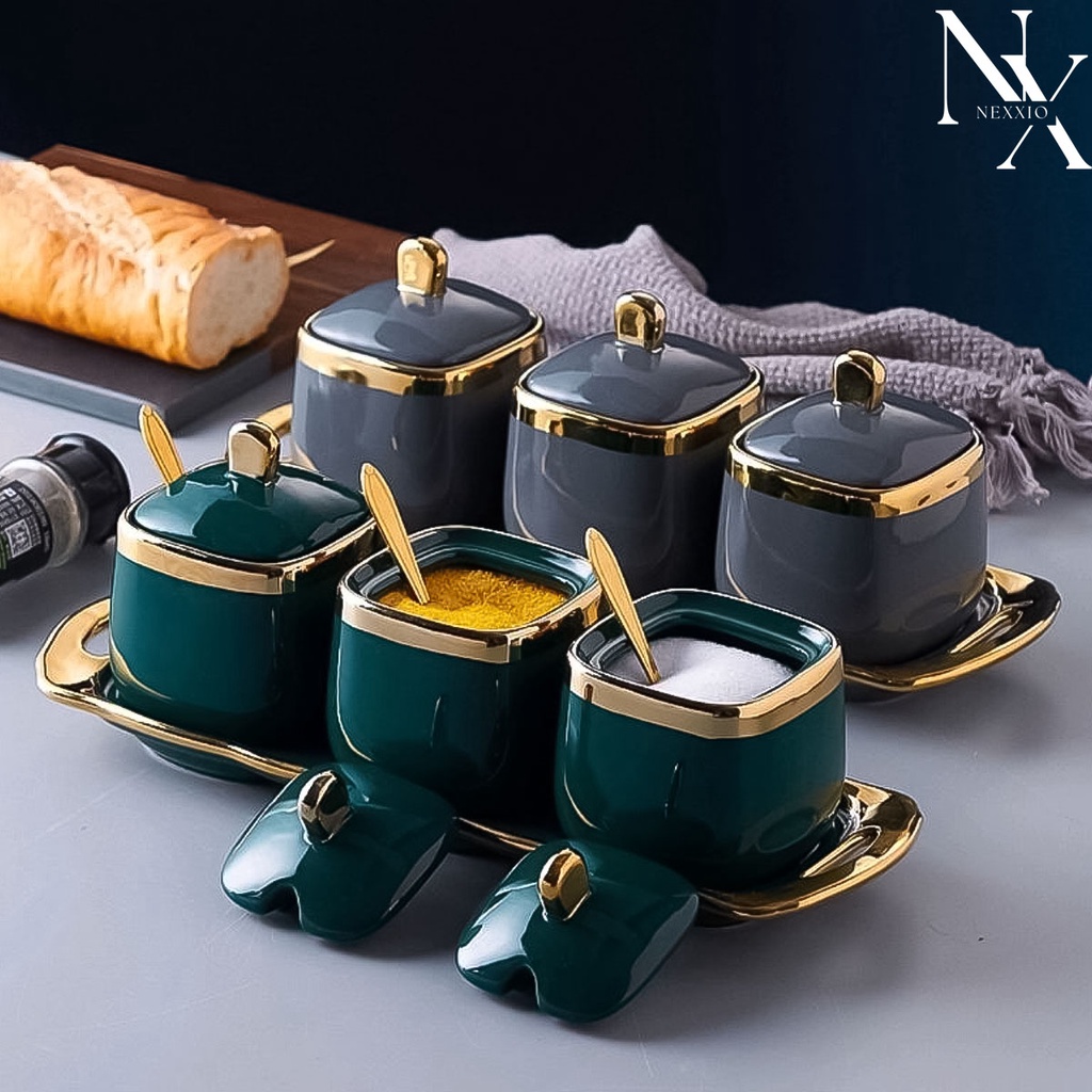 Nexxio Tempat Bumbu Keramik Berlin / Tempat Bumbu Keramik Elegant / Tempat Sambal Keramik