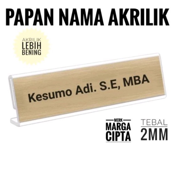 AKRILIK NAMA / NAMA PANITIA / PAPAN NAMA MEJA / TENT CARD AKRILIK / NAMA UNTUK DIMEJA / AKRILIK MEJA PANITIA / ACRYLIC NAMA JABATAN / NAMA TITEL JABATAN