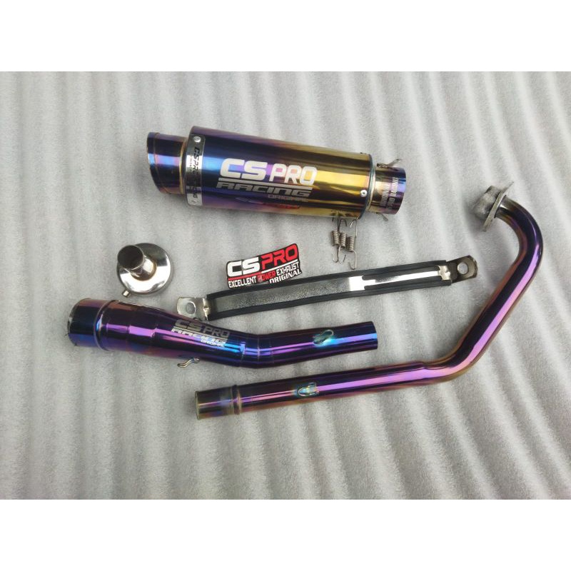 KNALPOT CS PRO RACING ORIGINAL ONLY MOTOR BEBEK 100/110 CC 125CC MX REVO JUPITER SMASH
