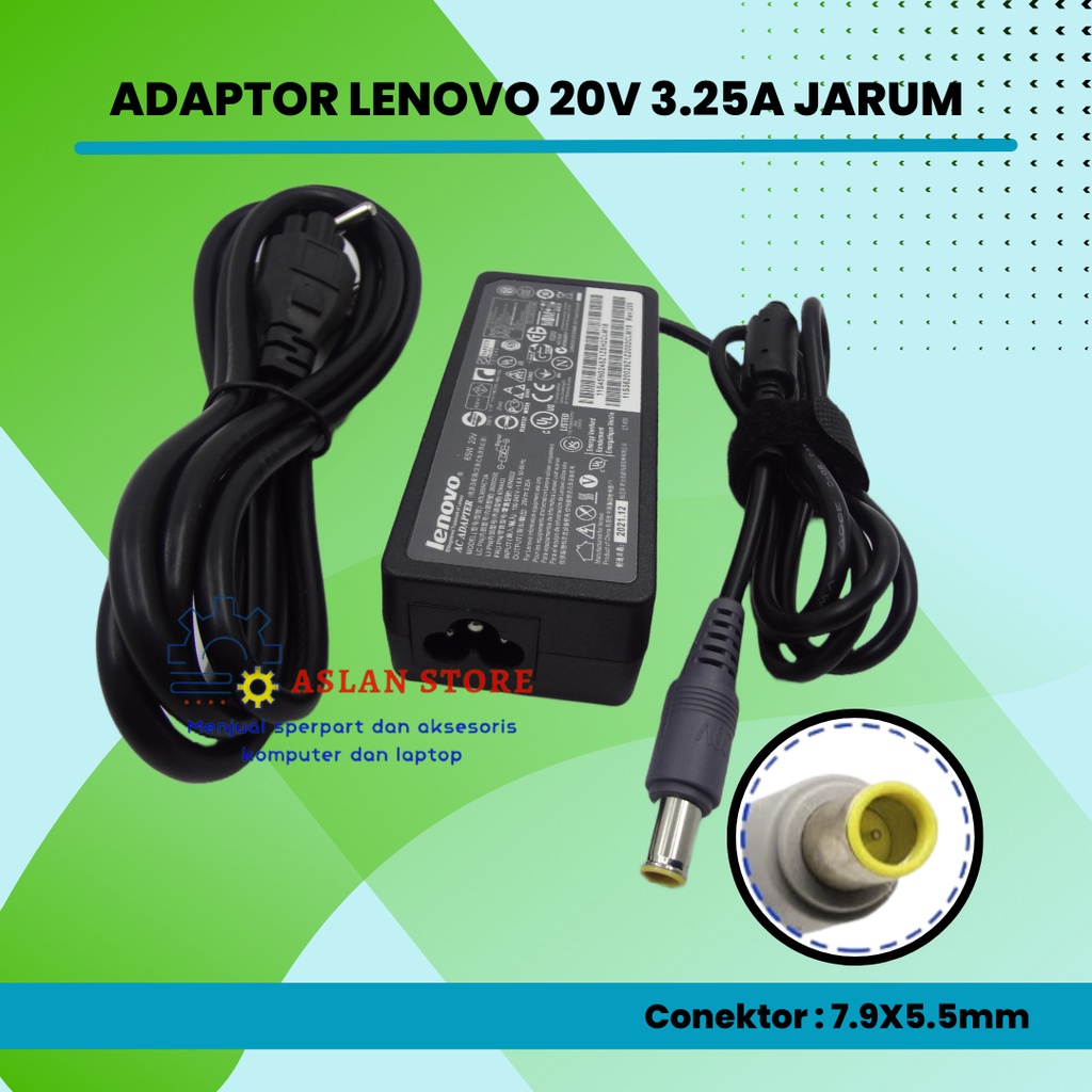 AC Power Lenovo 20V 3.25A Bulat jarum Adaptor Charger Lenovo ThinkPad X200 X200s X200t X200 Tablet X201 X201i X201s X201t X201 X200 X60 X61 E40 X301 45N0119