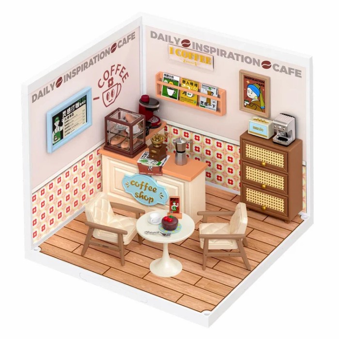 ROLIFE Robotime Super Creator Daily Inspiration Cafe Plastic 3D Puzzle DW001 Hobby And Toy Collection