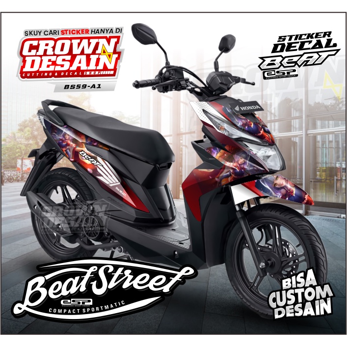 Decal Beat Street ESP Kagura Anime Senpai - Stiker striping beat esp kode BS
