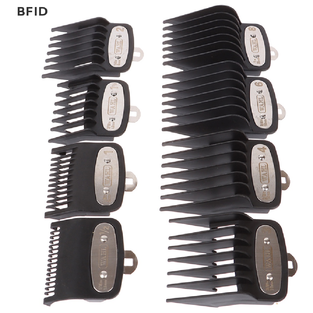 [BFID] 8pcs Universal Cut Clipper Limit Comb Guide Attachment Size Pengganti Barber [ID]