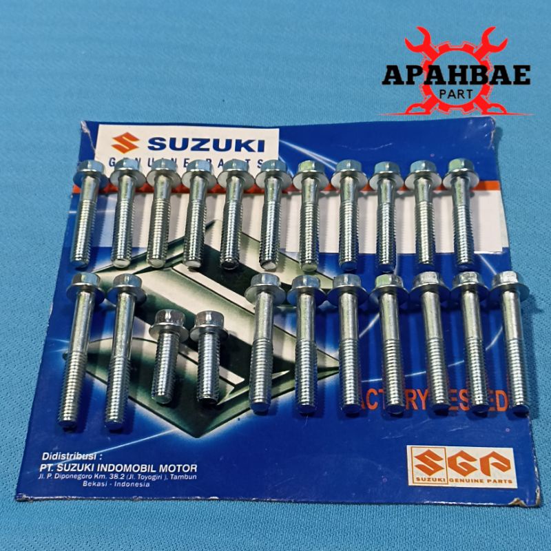 1set baut blok kiri kanan kopling magnet Shogun 125 robot Shogun badak