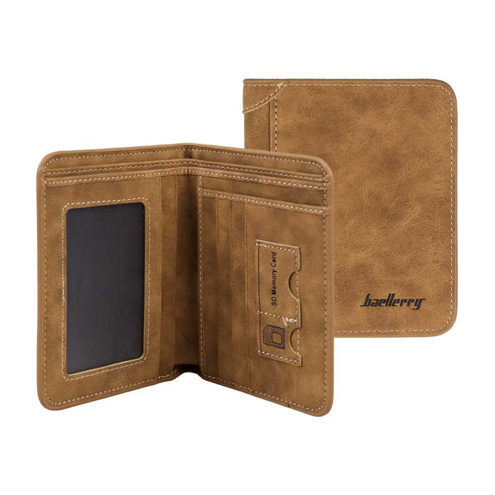 Baellerry Dompet Kulit Pria Bahan Nubuck