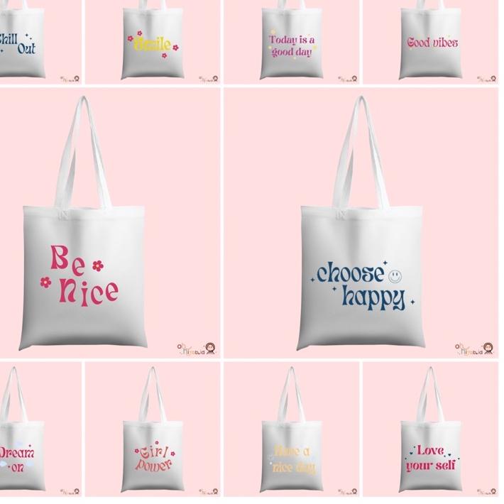 12.12 FLASH SALE Totebag Blacu | Totebage quotes aesthaetic buruan