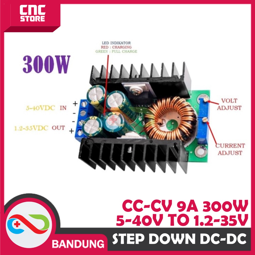 DC DC 9A 300W STEP DOWN CC CV BUCK CONVERTER 5-40V TO 1.2-35V MODULE