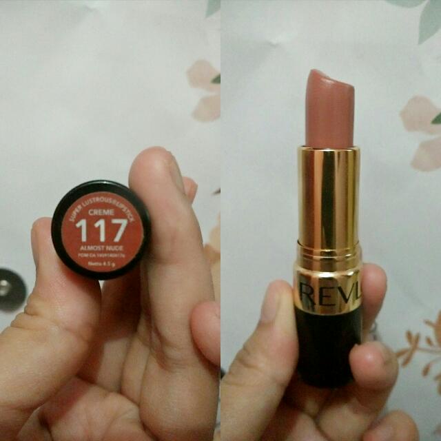 Revlon Superlustrous Lipstik (crème lipstick make up) 117 Almost Nude
