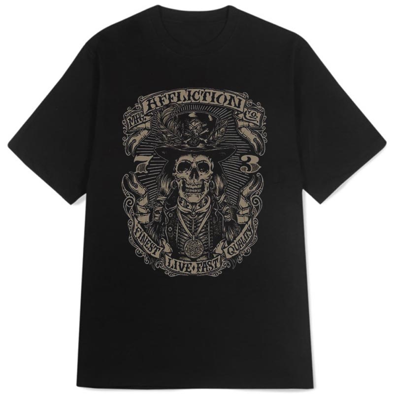 Kaos Affliction - Tshirt Motif Tengkorak Casual Unisex New Cotton T - SHIRT SKU-24995886697712256908