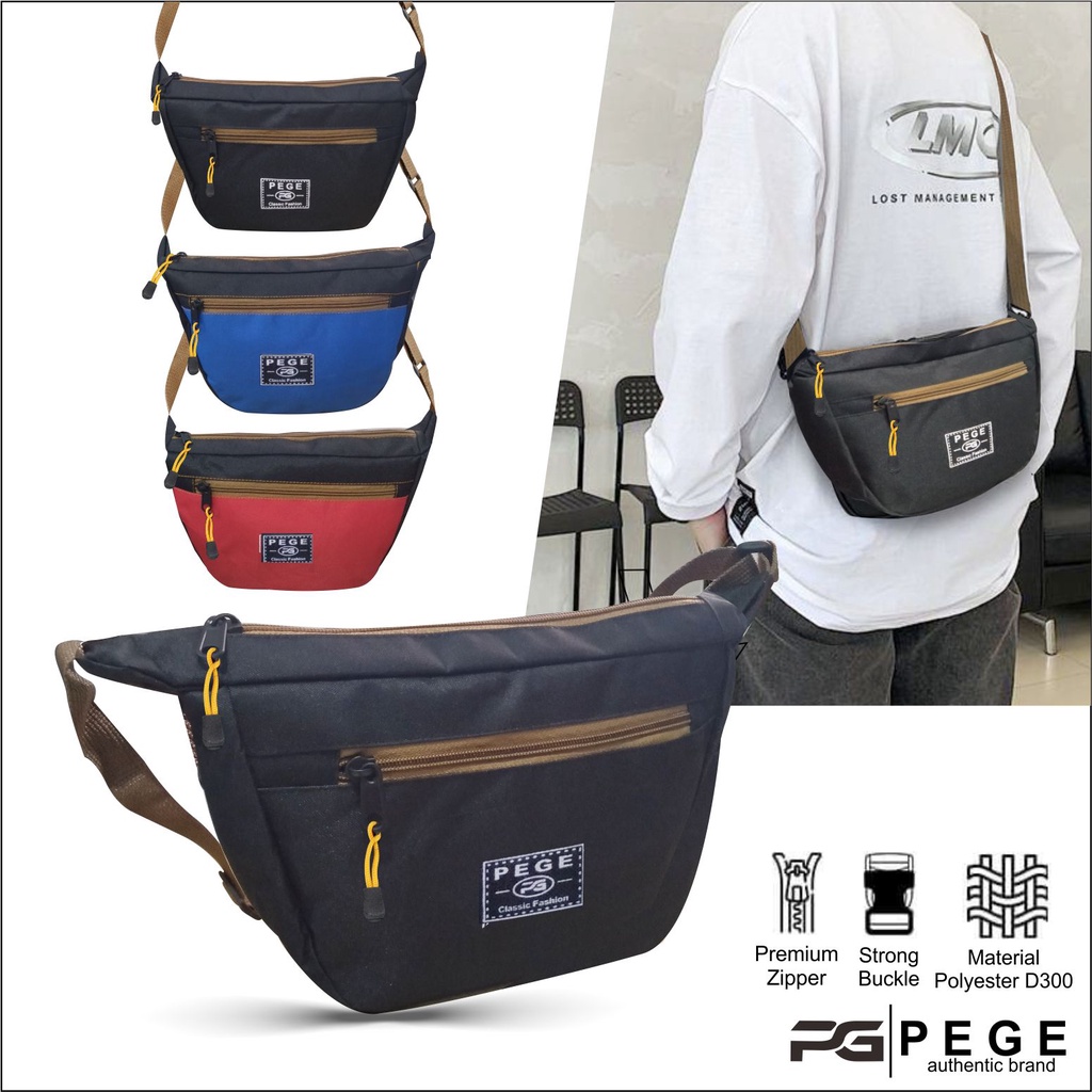 Tas Selempang Bahu Pria Slempang Slingbag Model Simpel - PG 8885