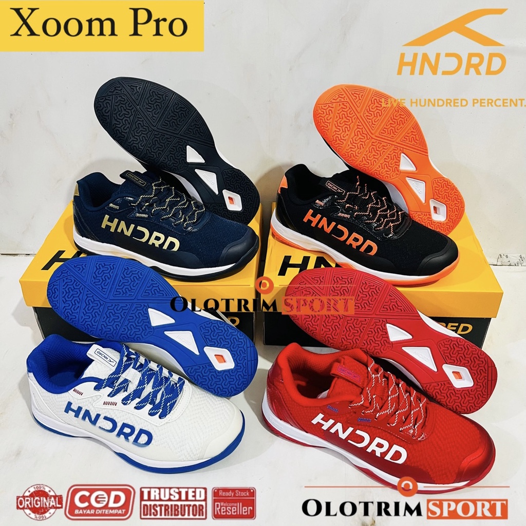 Sepatu Badminton HNDRD Hundred Hndred XOOM Pro Original