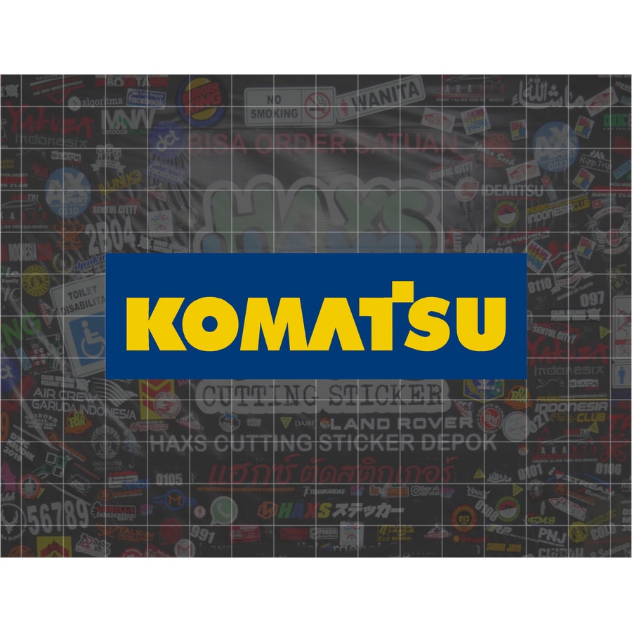 Cutting Sticker Komatsu V2 Ukuran 10 cm Untuk Motor Mobil