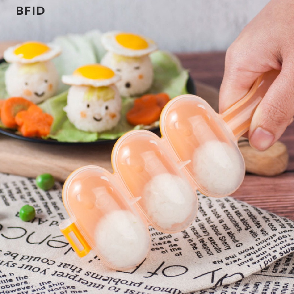 [BFID] 2pcs/set Cetakan Nasi Bola Bayi Makan Siang Anak DIY Sushi Maker Mould Alat Dapur [ID]