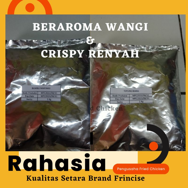 

PAKET BUMBU FRIED CHICKEN - TEPUNG BIANG & BUMBU MARINASI ALA MEKDI 2KG