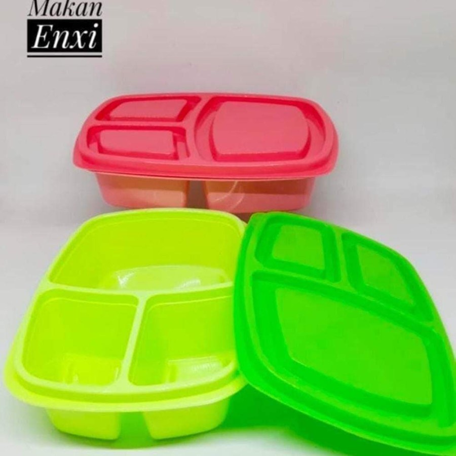 ENXI - LUNCH BOX KOTAK BEKAL MAKAN 3 SEKAT ENZI MURAH FOOD GRADE