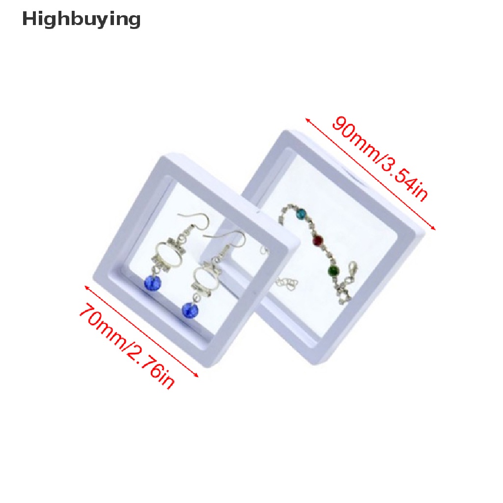 Hbid Etalase Suspensi Transparan Putih Kotak Perhiasan Kalung Tempat Penyimpanan Glory