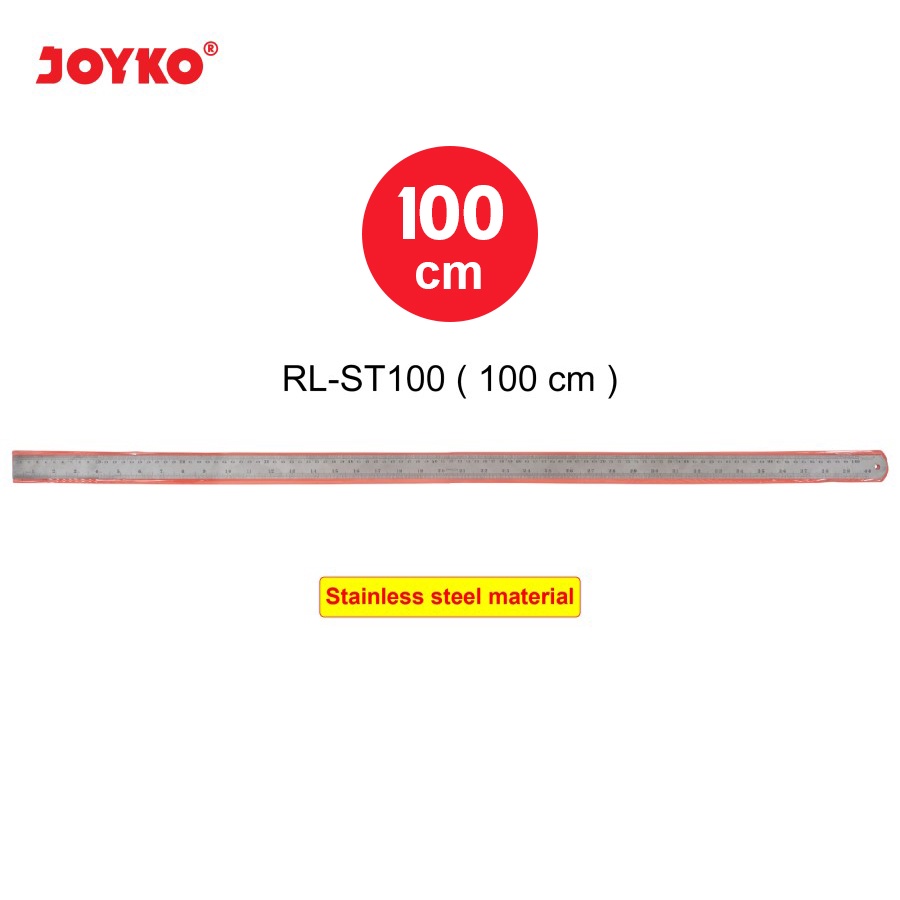 Stainless Steel Ruler / Penggaris Besi Joyko RL-ST100 100 cm 100cm