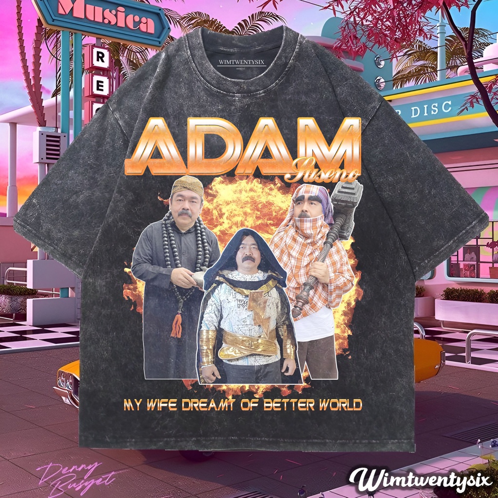 Wimtwentysix “Adam suseno” Oversize T-shirt | kaos washed | vintage tee Inul adam