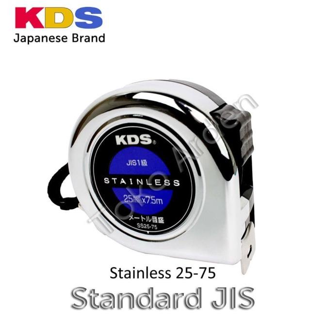 Meteran KDS STAINLESS 25 (SS 2575) / KDS Measuring Tape - Japan