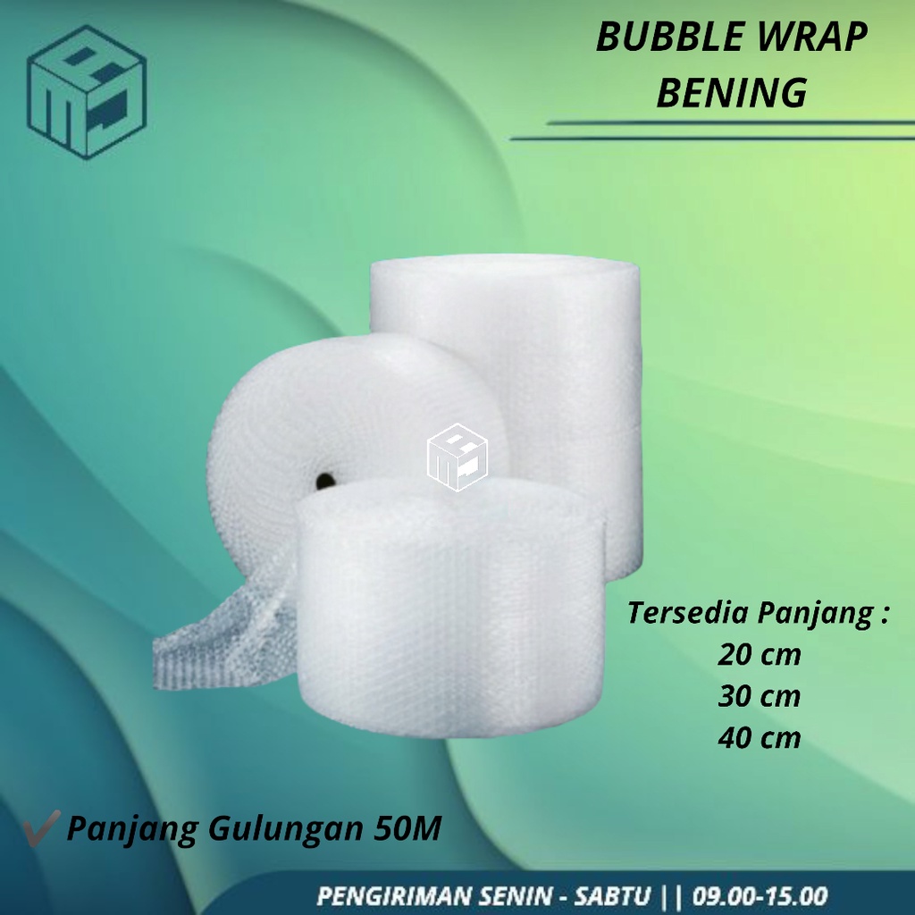 

Bubble wrap 20cm 30cm 40cm x 50meter Bening Bubble Wrap Roll Tebal & Termurah