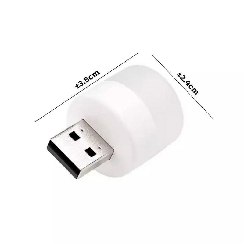 Lampu mini LED USB putih lampu tidur lampu belajar darurat serbaguna hemat energi