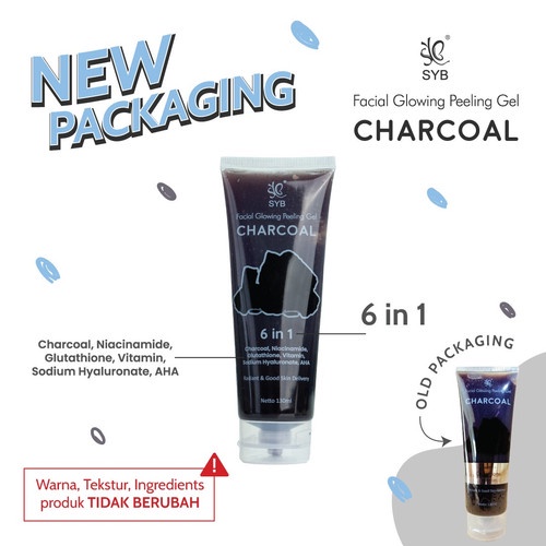 𝐑𝐀𝐃𝐘𝐒𝐀 - SYB Peeling Gel Aloe Vera | Milk &amp; Snail | Charcoal 130 gram