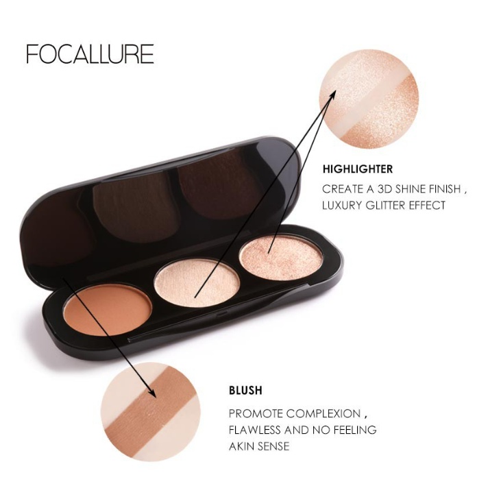 FOCALLURE Blush &amp; Highlighter Palette FA26 | Focallure