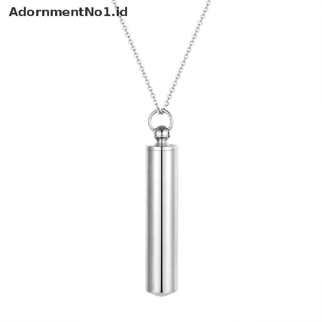 [AdornmentNo1] Botol Stainless Steel Cremation jewelry Tabung Silinder Abu Guci Liontin Kalung [ID]