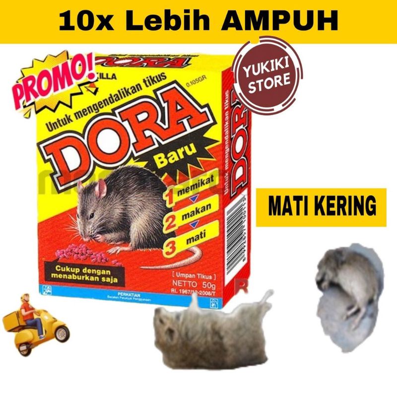 murah Racun tikus dora mati kering 50 gram