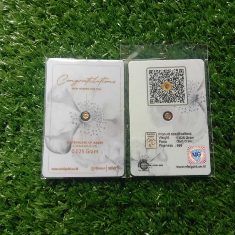 emas mini gold gift series congratulations 0,025 gram