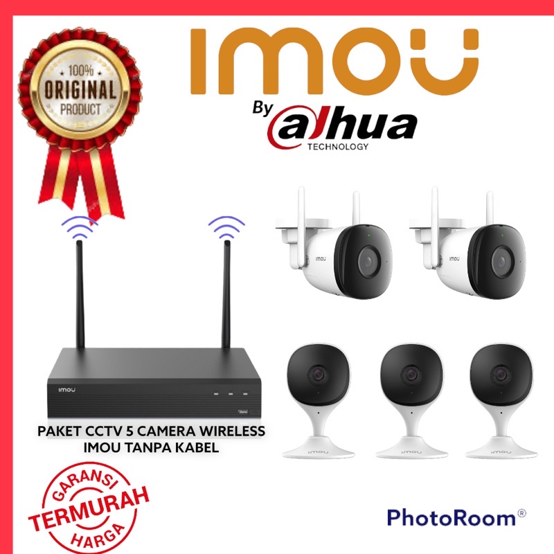 PAKET CCTV WIRELES 5 CAMERA IMOU NVR 8CH