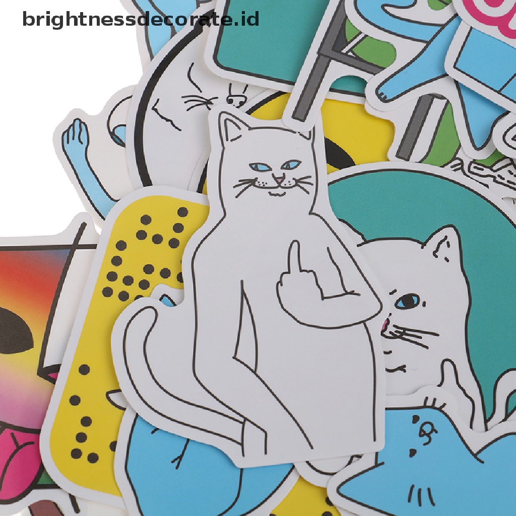 [Birth] 50pcs Stiker RIPNDIP Lucu Bom Skateboard Koper Laptop Decals [ID]