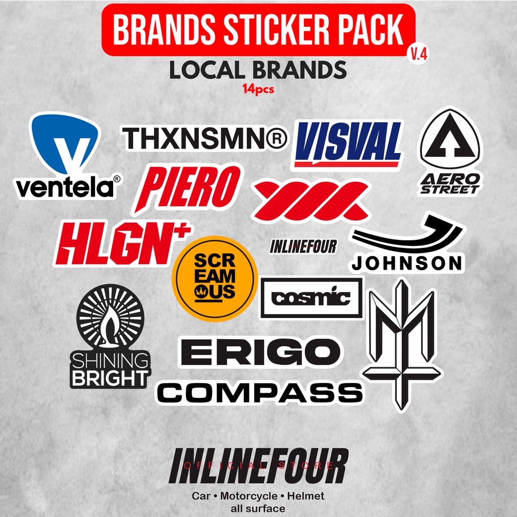 

Sticker Pack Logo Brands V4 Hype Brand Lokal Hypebeast Aesthetic Aksesoris Untuk Hp, Laptop, Helm Anti air Berkualitas