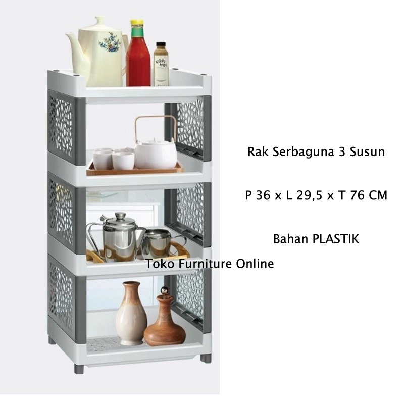 Rak Apartemen 4 Susun Serbaguna Rak Yoyo / Rak Multifungsi 4 Susun / Rak Portable 1KG