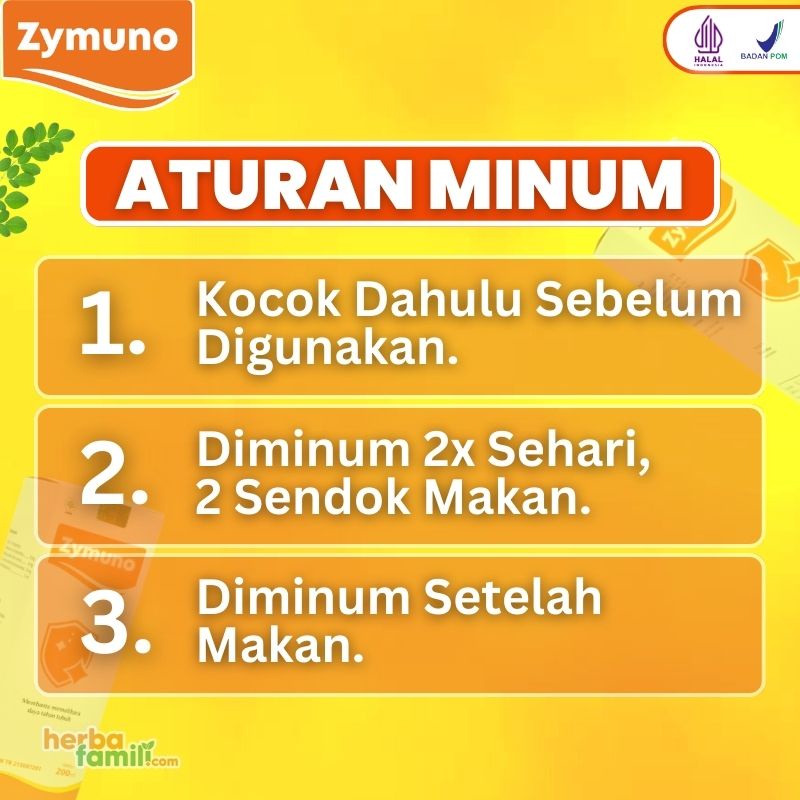 ZYMUNO - Vitamin Herbal Cegah Kanker Tingkatkan Daya Tahan Tubuh Imun Jaga Kesehatan Tubuh Cegah Flu Demam Batuk Masalah Pencernaan Bantu Percepat Penyembuhan Penyakit Booster Imun Isi 200ml