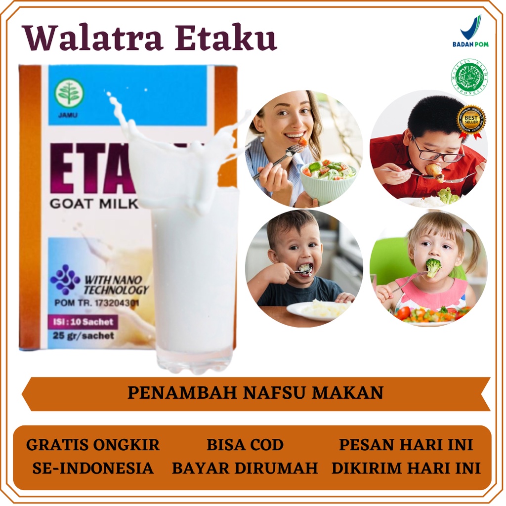 

Walatra Etaku, Susu Penambah Nafsu Makan, Susu Menambah Nafsu Makan, Susu Pelengkap Asupan Gizi, Vitamin Nafsu Makan, Susu Penambah Nafsu Makan Anak dan Dewasa, Susu Pengganti Asupan Makan, Meningkatkan Nafsu Makan Dengan Etaku