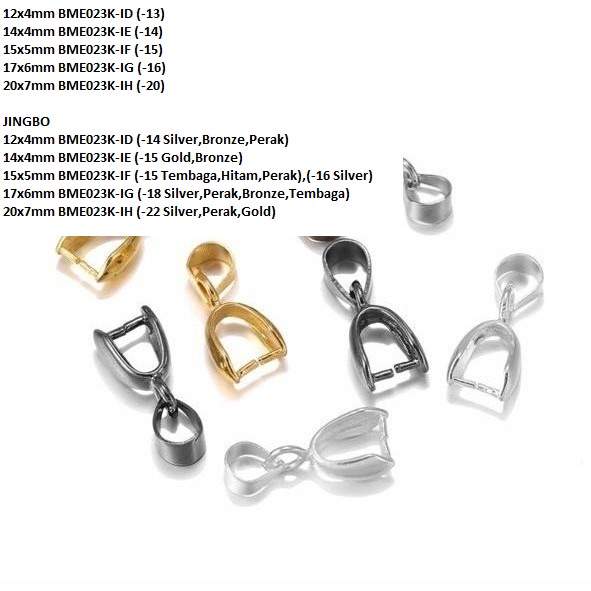 Konektor Liontin Jepit Harga/10-100Pc