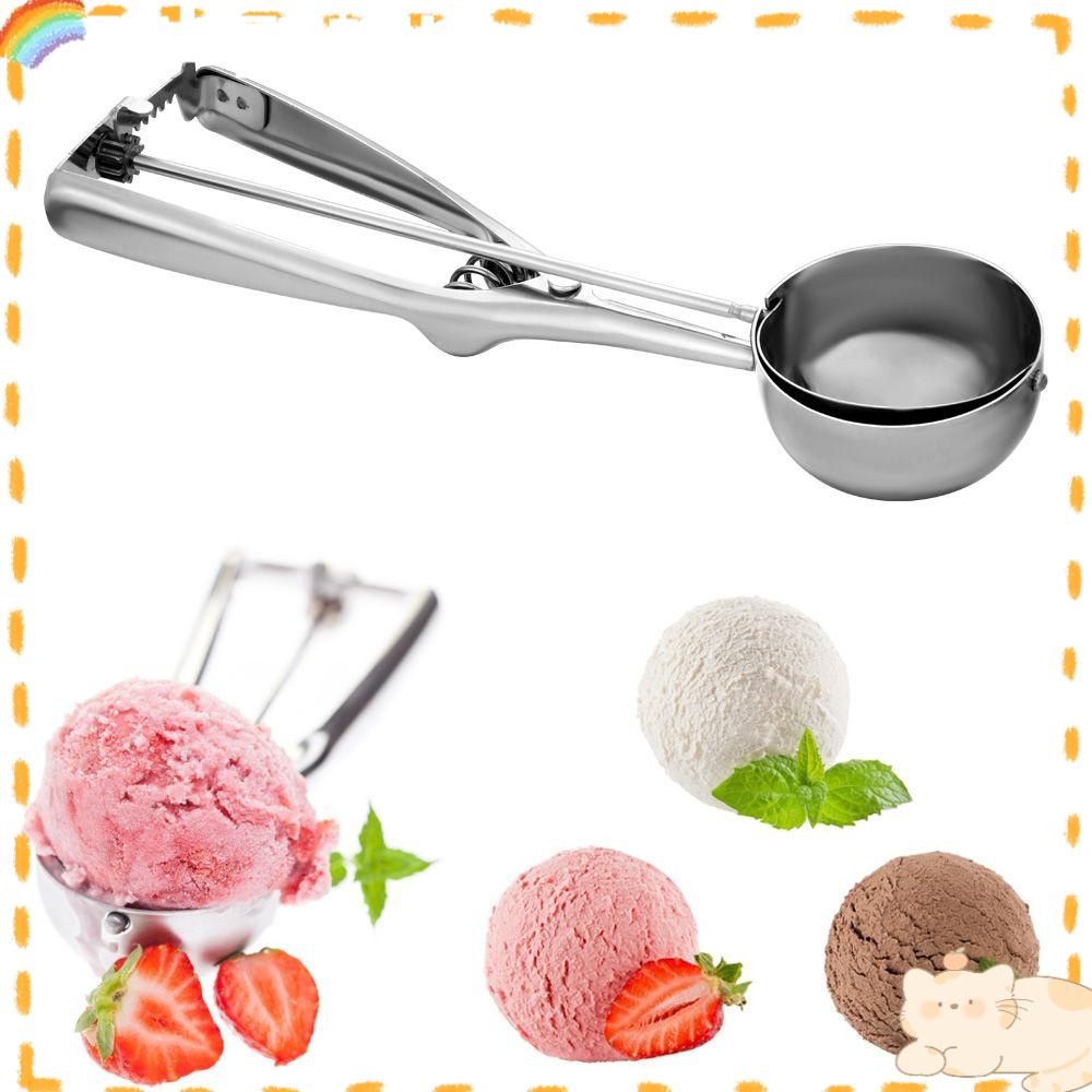 Solighter Sendok Es Krim Alat Dapur Tahan Lama Spring Handle Spoon Ball Scoop Tool