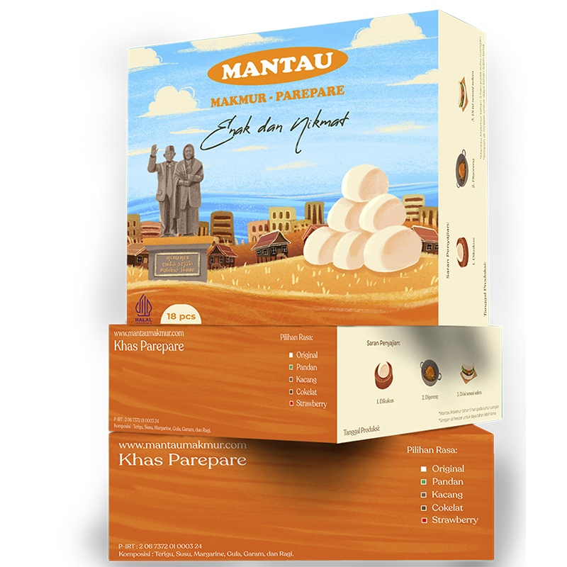 

Mantau Pare/ Mantau Makmur Parepare/ roti mantau mantou/ Mantau Pare pare Khas Produksi Makmur kemasan Dus 21 pcs