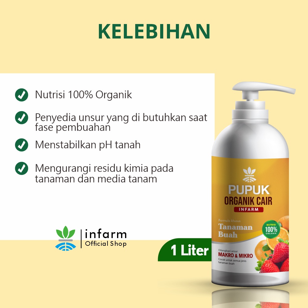 INFARM - Pupuk Organik Cair Tanaman Buah / Bunga 1L POC Kompos