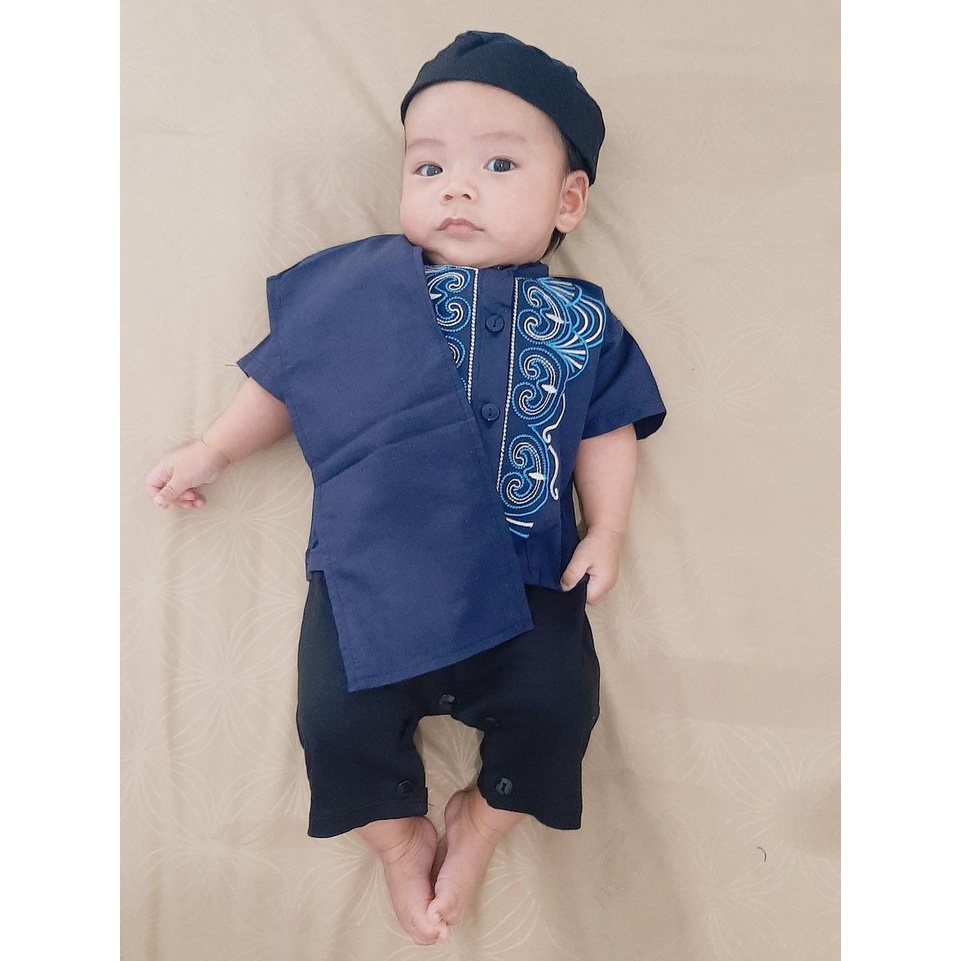 SERTIFIKASI SNI BABY SARKOCI / KOKO BEAR / BAIQ Baju Koko Peci Sarung Aqiqah Pergi Jalan Fashion Anak Bayi Cowok Laki Terlaris Lucu Murah Babeebabyshop