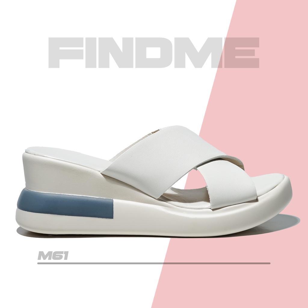 WEDGES WANITA DESAIN MINIMALIS KEKINIAN FORMAL CASUAL PRAKTIS BAHAN PU IMPORT M61