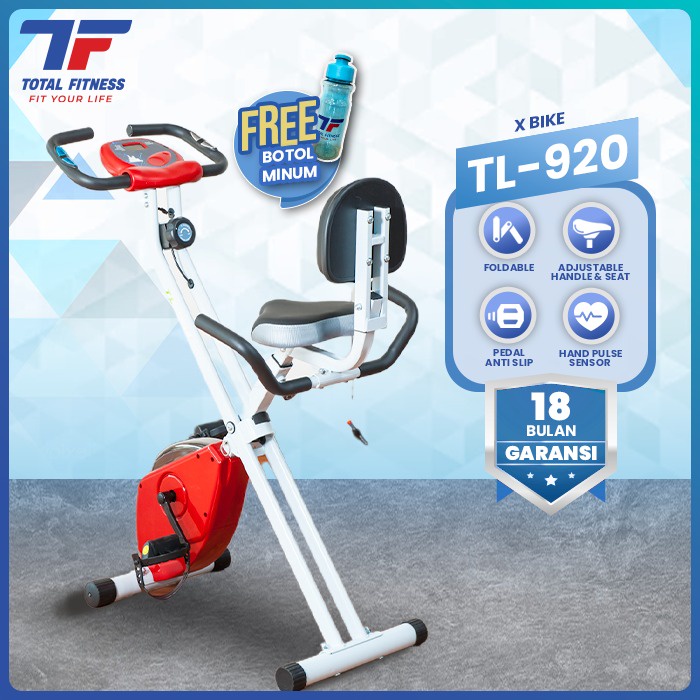 TOTAL FITNESS Sepeda Statis Magnetik Xbike Alat Fitness Indoor TL 920