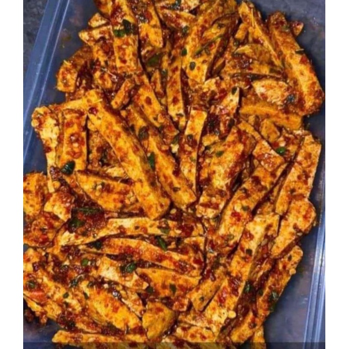 

(Berat 1 kg) Basreng Pedas Daun Jeruk Berat 1 kg / Basreng viral Kemuning/ basreng Pedas